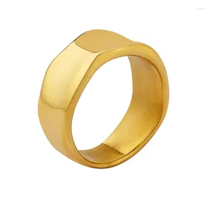 Anéis de casamento retro irregular Polygon Design exclusivo design feminino aço de aço de aço coreano Acessórios versáteis presentes de festa para meninas