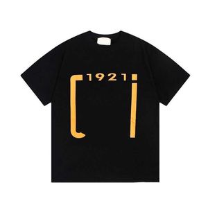 2024 Authentic Style New T-shirt Spring/summer Letter Summer Loose Mens and Womens Casual Round Neck Short Sleeve Couple