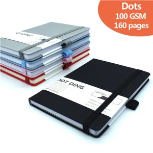 Anteckningsböcker Nya kula prickade tidskrifter anteckningspapper A5 läder softcover 160 sidor Lvory White Paper 100 GSM Kawaii Notebook Office 365