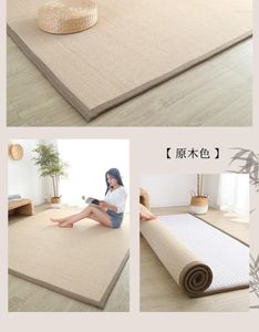 Carpets GY0549 Japanese Style Carpet Bamboo Woven Mat Custom Bedroom Tatami Rice Cool Living Room Balcony