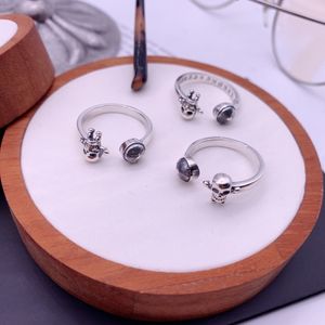 Высококачественные хромированные ювелирные украшения кольцо роскошные ювелирные украшения скелет Man Globule Open Ring