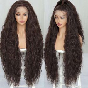 Natural Wave Synthetic 13*6 Lace Front Wigs Long High Quality High Temperature Fibre Wigs for Black Women