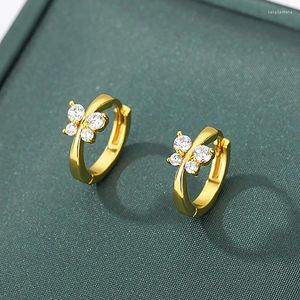 Hoop Earrings Stainless Steel For Women 2024 Trending Gold Color Butterfly In Femme Girls Luxury Jewelry Aretes