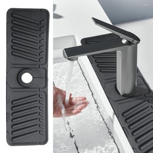 Table Mats Silicone Faucet Mat Sink Splash Guard Multifunction Draining Pad Non-slip Splash-Proof For Kitchen Bathroom