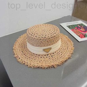 Wide Brim Hats & Bucket designer Designer for Women Straw Hat Fashion Fitted Raffia Grass Cap Mens Triangle Caps Beach Buckets P Sunhat CYG24031502-6 YYHE