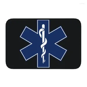 Carpets Em-t Star Of Life Paramedic Front Door Floor Entrance Mats Outdoor Emergency Kitchen Bath Doormat Garage Carpet Rug