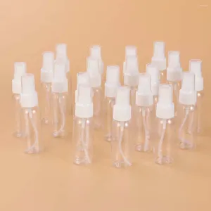 Bottiglie di stoccaggio 20pcs Mini Plastica Piccolo flacone spray vuoto per il trucco e la cura della pelle Uso di viaggio (30ml trasparente con