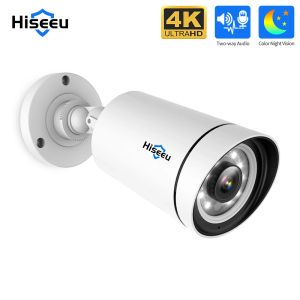 Telecamere Hiseeu 4K 8MP IP Camera IP Video Surveillance Record Audio Record CCTV STREAT STREET MOVIMENTO ALLING ALLING VISUALIZZA NOTTE ONVIF