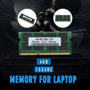 بطاقات وصول جديد PC310600S 4GB 1333MHZ LAPTOP DDR3 RAM 204PIN SODIMM MEMIMY SCRIP لجهاز الكمبيوتر المحمول