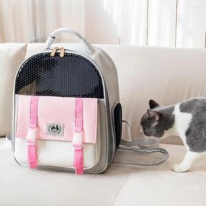 Carriers Cat Carrier Backpack per il trasporto per viaggi per viaggi traspirato per spalle da esterno a spalle da esterno rifornimenti portatili