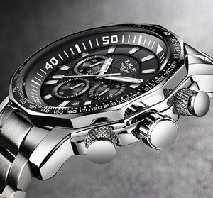 LIGE Top Brand Luxury Mens Watches Full Steel Watch Male Military Sport Waterproof Watch Men Quartz Clock Relogio Masculino 2103102076716
