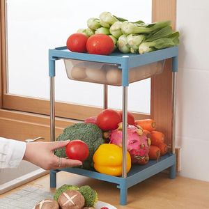 Kitchen Storage HOOKI Rack Floor-to-ceiling Multi-layer Mobile Belt Wheel Snack Finishing Countertop Pull-out