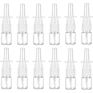 Depolama Şişeleri 12 PCS 5ml 10ml 20ml 30ml Net Nazal Plastik Sprey Şişesi Doldurulabilir İnce Sis Püskürtücüler Atomizerler Kozmetik Parfüm Konteyneri