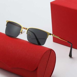 新しいKajia Gentlemens Business Sunglasses Menshalf-frame Losers Sunglassesは、近視光学眼鏡と一致させることができます