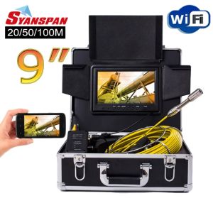 Cameras Endoscope Camera Pipe Inspection Camera HD 1080P 8GB DVR WiFi,SYANSPAN IP68 Waterproof for Android 7/9in Screen