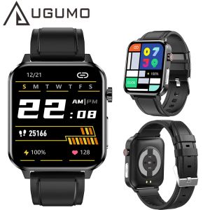 Armband ugumo ny smart klocka för män kvinnor ECG PPG smartwatch syretemperaturmonitor blodtrycksmätare klocka fitness armband