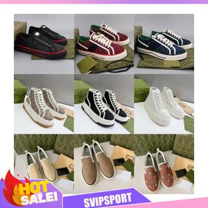 Designer Women Casual Shoes Italy Lågtyg 1977-tal Hög topp Högkvalitativ sneaker Canvas Tennis Shoe Luxury Tjocksoled Shoes 2024 Size36-45