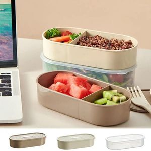 Storage Bottles 2Pcs/set Oval Food Container Portable Small Plastic Refrigerator Organizer Sealed Fresh-keeping Fruit Box Home