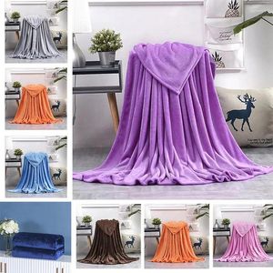 Blankets Coral Fleece Bed Blanket Soft Smooth Nap Sleeping Sofa Comfortable Small/Large Bedspread For Home Office Travel