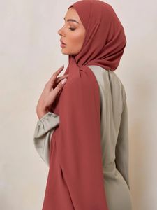 Sciarpa di hijab in chiffon in chiffon di alta qualità per donne sciarpe di opacificazione turbante a scialle di scialle bandana hijabs per donna 240327