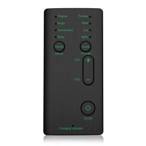Microphones New Voice Changer Mini Portable 8 Voice Changing Modulator with Adjustable Voice Functions Phone Computer Sound Card Mic Tool