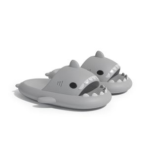 Shark Sandals Slides for Women Slippers Men Cute Novelty Cartoon Anti-Slip Open Toe Slides Summer Lightweight Shark Sandales grey