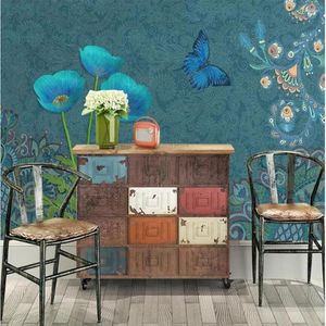 Wallpapers Milofi Custom Large Wallpaper Mural 3D Idyllic Small Flower European Retro Pattern Background