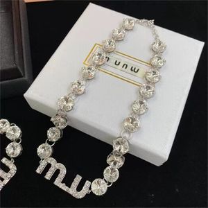 Fashion necklace retro light luxury high sense full of diamond party clavicle chain women's girls Valentine's Day Mother's Day engagement jewelry gift wholesale