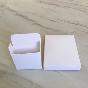 Present Wrap Blank White Papercard Box 100