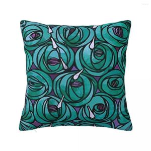 Pillow Charles Rennie Mackintosh - Rosesteardrops Green Throw Sofa Cover Decorative Pillows Decor Home