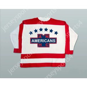 GDSIR Custom York Americans Hockey Jersey New Top Ed S-M-L-XL-XXL-3XL-4XL-5XL-6XL