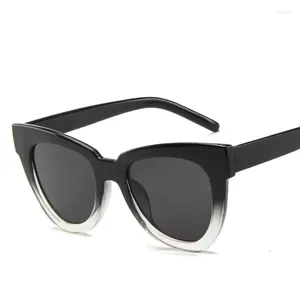 Солнцезащитные очки мода кот глаз женщины мужские винтажные зеркальные бренд дизайнер ретро солнцезащитные очки очки очки UV400