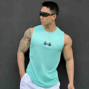 Herren-T-Shirts Neue Herren Vest Casual Sports T-Shirt Fitness Training Basketball Tank Top Gym T-Shirt Mann Sommer Schnelltrocknungen Kleidung Top 2445