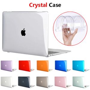 Fall Clear Crystal Laptop Case for Book Pro 14.2 16.2 M1 Max Chip A2442 A2485 för Air Pro 16 15 13 A2337 Touch Bar ID Retina 11 12