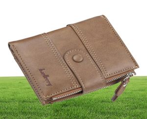 Wallets Baellerry Men Fashion Short Purse With Coin Pocket Vintage Double Zipper Wallet Male Card Holder W0211706782