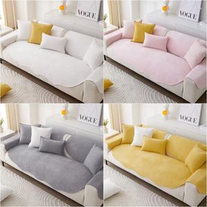 Chair Covers Irregular Chenille Non-slip Sofa Cushion Towel Cover Four Seasons Universal For Living Room Sofas Mat All-Inclusive Solid Color