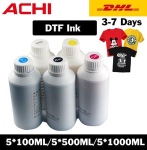 ACHI DTF Printer Ink Color Print for Tshirt Hoodies Hat Hat Leather Transfor