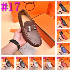 40style primavera verão mocassins designer masculino sapatos de sapatos de alta qualidade de couro genuíno sapatos de vestido luxuosos homens planos de condução leves tamanho 38-46