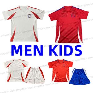 Chile 24 25 Soccer Jerseys Alexis Vidal Kit 2024 National Team Football Shirt Home Red Away White Men Kids Camiseta 2025 Copa America Zamorano Isla Maillot de Foot