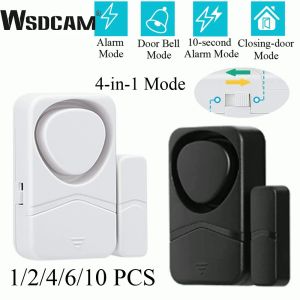 Kits Wsdcam Wireless Door Window Burglar Sensor Alarm 4 Modes Door Open Detectors Freezers Close Reminder Security Protection Alert