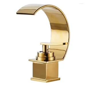 Bathroom Sink Faucets Square Seat Waterfall Washroom Basin Faucet And Cold Accessories