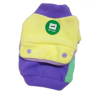 Dog Apparel Patchwork Pet Coat Fashionable Accessories Soft Comfortable Pullover Sweater Cute Warm Two-legged For Winter