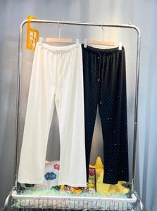 Pantaloni da donna babysiath che perforano donne pantaloni lunghi 2024 primavera estate sciolta elastica elastica in vita casual