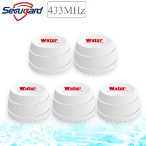 Detector 433MHz Water Leakage Detector Wireless Leak Flood Overflow Detection Wholesale Water Leaks Sensor For Home Security Alarm System