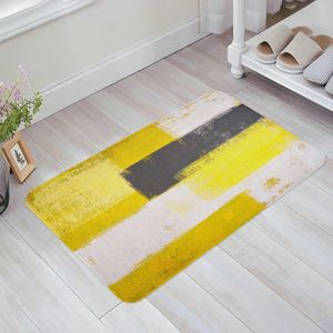 Tappeti olio dipinto stile astratto geometrico giallo casa decorazione portiere da soggiorno soggiorno tappeto tappeti tappeti per pavimento camera da letto