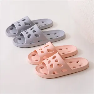 Casual Shoes Bathroom Shower Slippers Summer Eva Soft Non-Slip Flip Flops Couple Indoor Outdoor Beach Sandals Hollow Out Women Men Slides