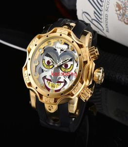 138ラグジュアリーブランドリザーブヴェノムDCコミックジョーカーラバーストラップ52mmメンクォーツウォッチreloj hombres6552200