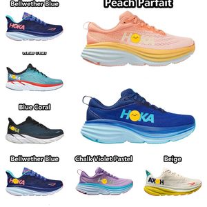 2024 Hokah Shoes Clifton 9 Bondi 8 кроссовки для мужчин Женщины Kawana Mafate Reefon Дизайнерские кроссовки Тройные черные белые розовые мужские женские спортивные тренажеры 236 236