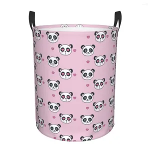 Laundry Bags Cute Cartoon Bear Panda Hamper Large Clothes Storage Basket Toys Bin Organizer For Boy Girl