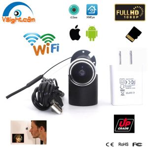 Cameras Security 1080P WIFI Camera Door Eye Hole Wireless Camera Surveillance 1.78mm Fisheye Wide Angle Lens TF Card Slot P2P RTSP